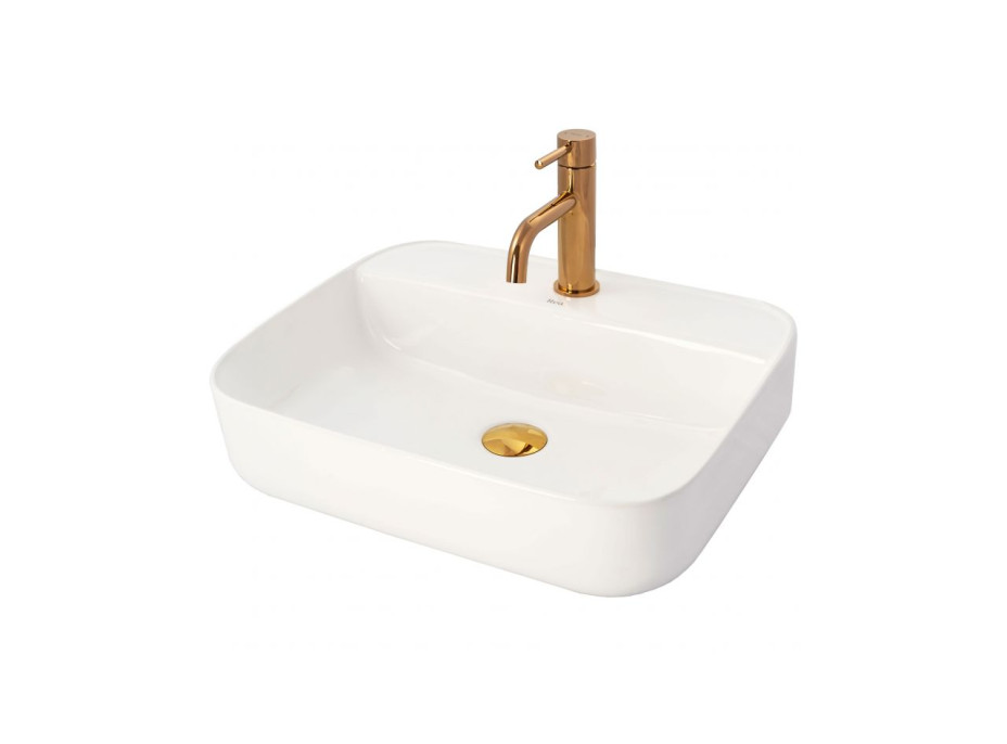 Umývadlová batéria MAXMAX Rea LUNGO - nízka - rose gold