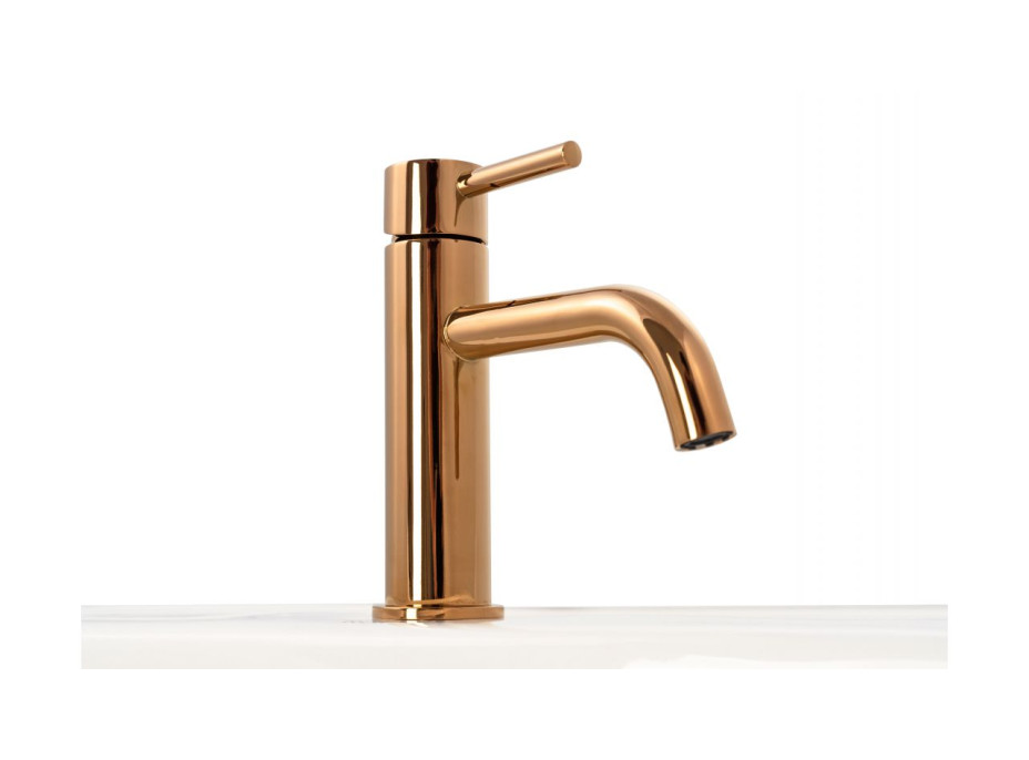 Umývadlová batéria MAXMAX Rea LUNGO - nízka - rose gold