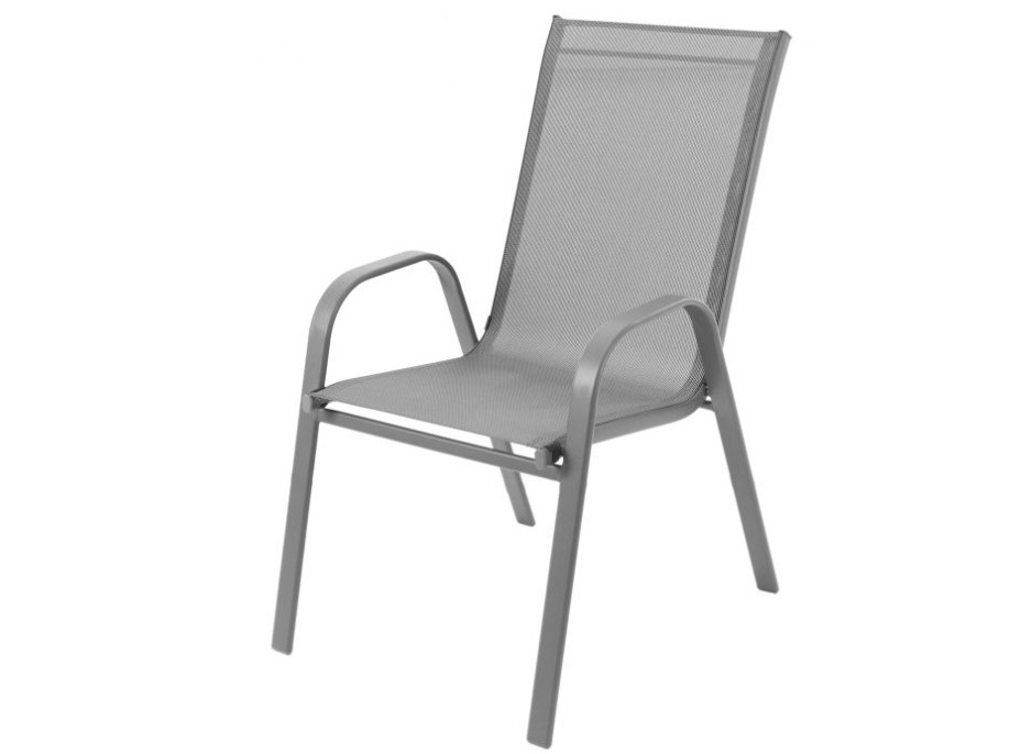 Záhradná stolička POLO - svetlo šedé