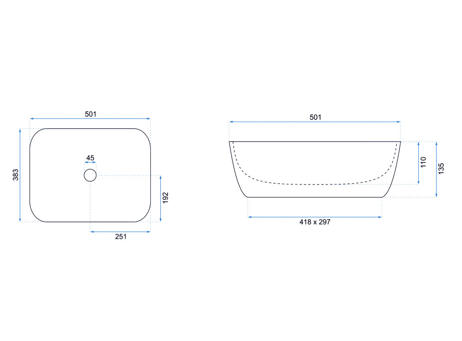 Keramické umývadlo MAXMAX Rea FREJA - šedé - imitácia kameňa