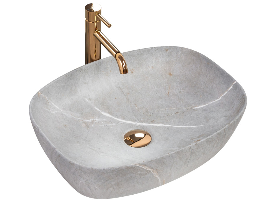 Keramické umývadlo MAXMAX Rea FREJA - šedé - imitácia kameňa