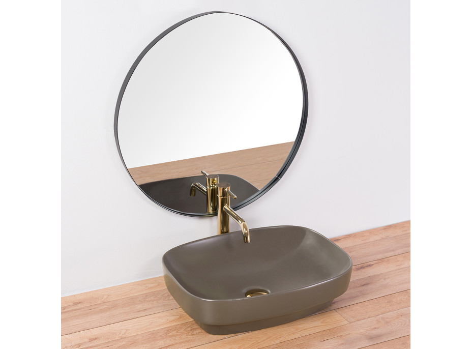 Keramické umývadlo Gizela 50 cm - šedé matné