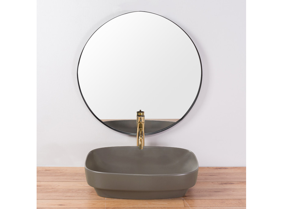 Keramické umývadlo Gizela 50 cm - šedé matné