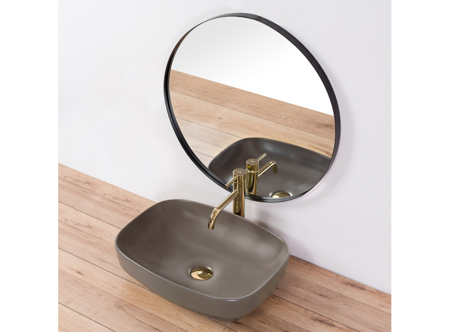 Keramické umývadlo Gizela 50 cm - šedé matné