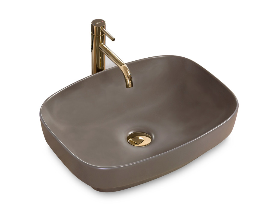 Keramické umývadlo Gizela 50 cm - šedé matné