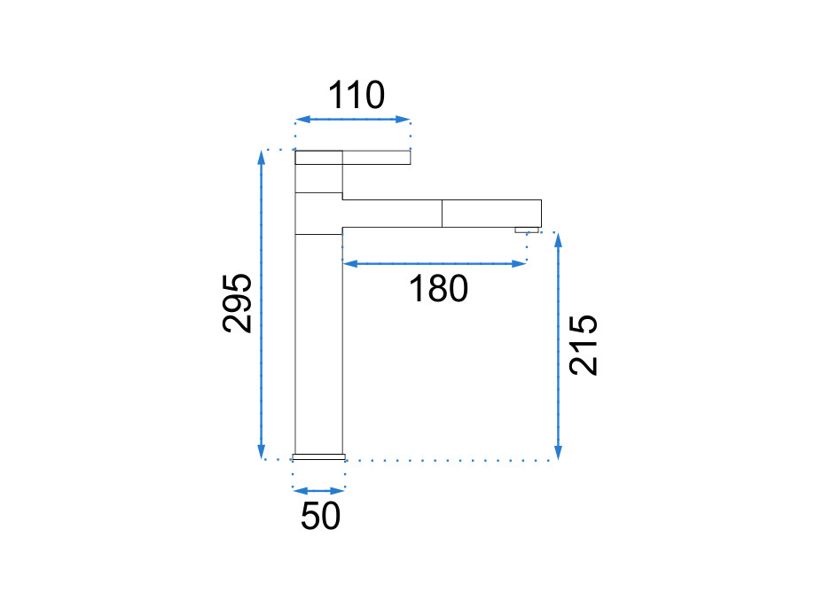 Umývadlová batéria MAXMAX Rea SMART - vysoká - bielo / zlatá