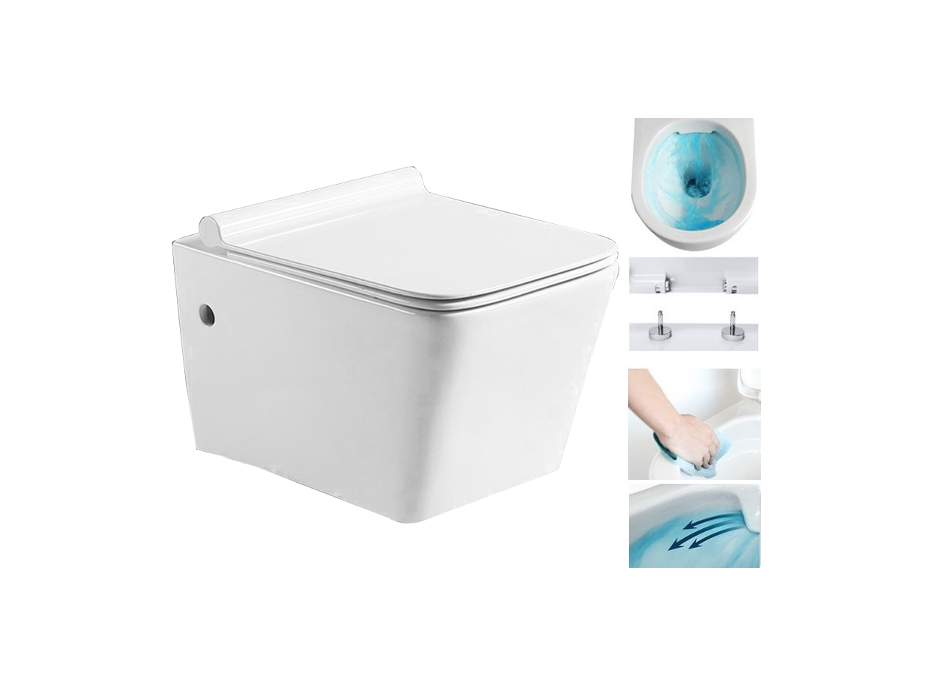 Závesné WC CUBE RIMLESS SLIM, 30924000
