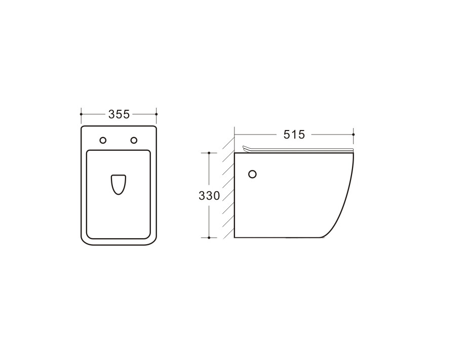 Závesné WC RIMLESS VEGA SLIM, 30654000