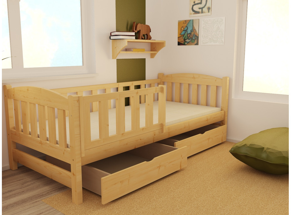 Detská posteľ z masívu 200x90cm bez šuplíku - DP002