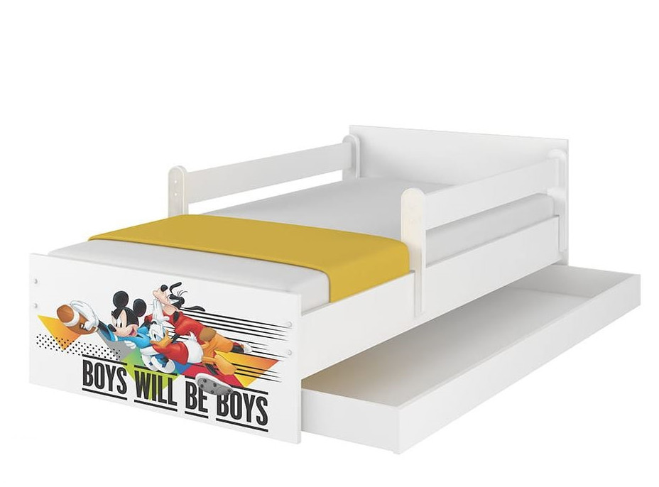Detská posteľ MAX so zásuvkou Disney - MICKEY A KAMARÁTI 180x90 cm