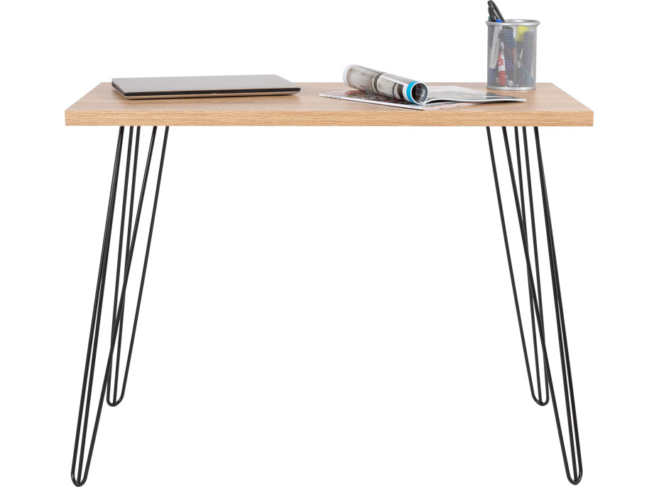 Písací stôl LOFT - dub sonoma / čierny