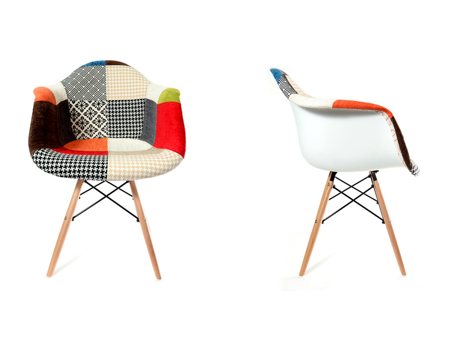 Retro stoličky Oliver - Patchwork