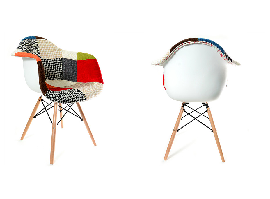 Retro stoličky Oliver - Patchwork