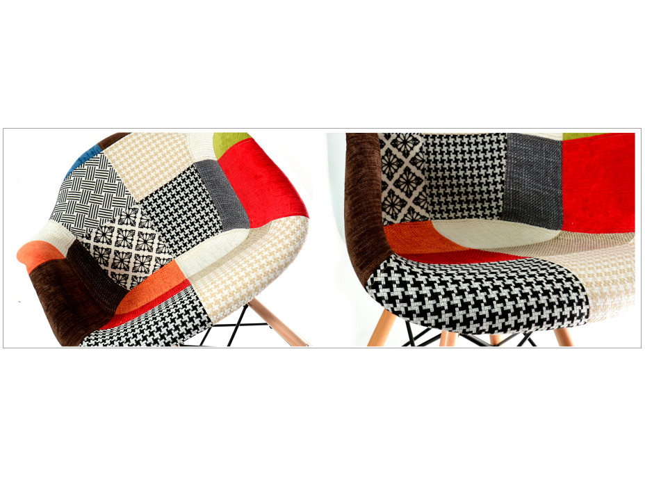 Retro stoličky Oliver - Patchwork