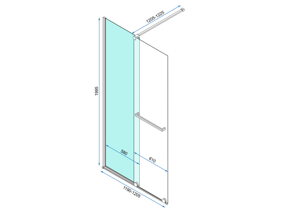 Sprchová zástena s dverami MAXMAX Rea CORTIS 120 cm