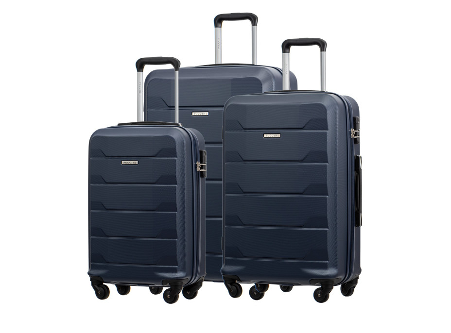 Moderné cestovné kufre MILAN - NAVY modré