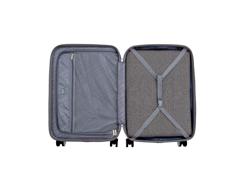 Moderné cestovné kufre FLORENCE - šedé