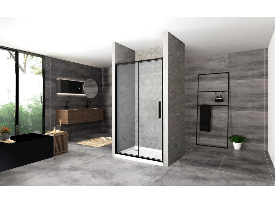 Sprchové dvere MAXMAX Rea RAPID fold 100 cm - čierne
