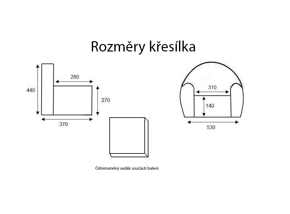 Detské kresielko Medová - modré