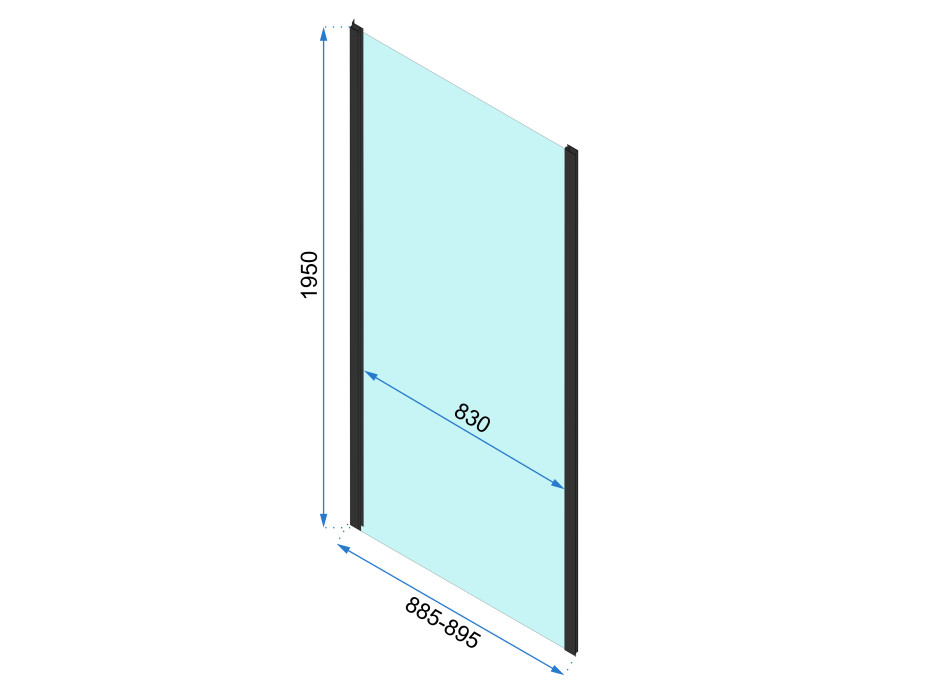 Sprchový kout MAXMAX Rea RAPID slide 150x90 cm - černý