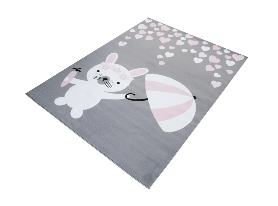 Detský koberec PASTEL králiček - sivý - 120x170 cm