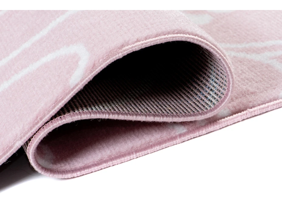 Detský koberec PASTEL kvety - ružový - 120x170 cm