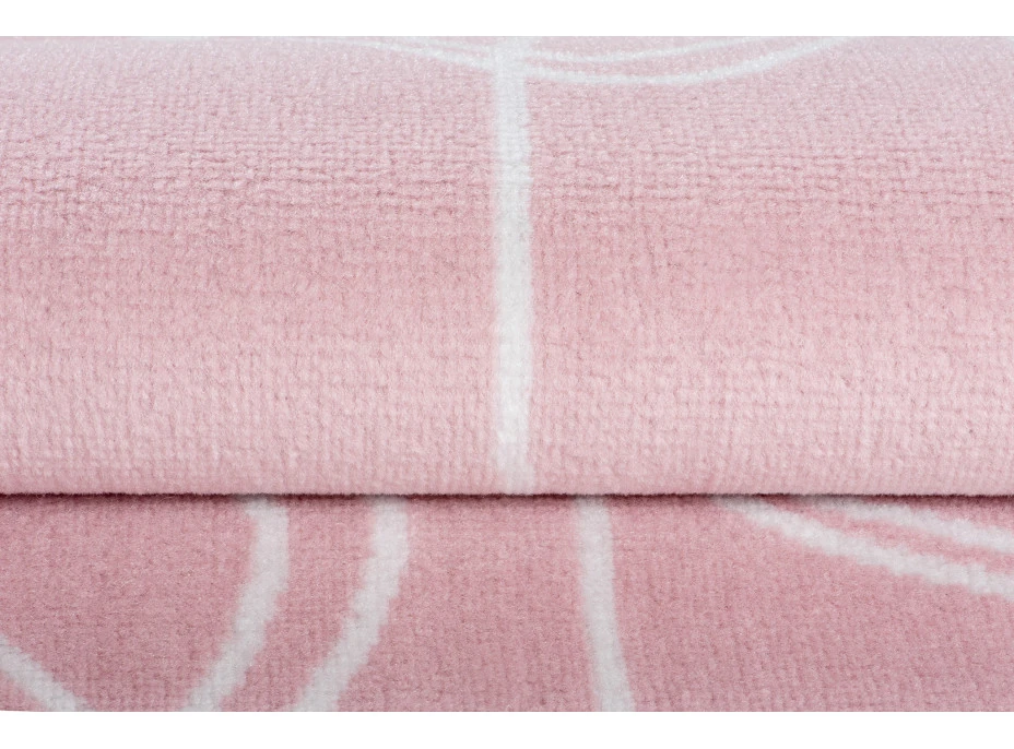 Detský koberec PASTEL kvety - ružový - 120x170 cm