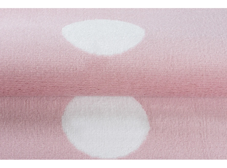Detský koberec PASTEL bodkami - ružový - 140x200 cm