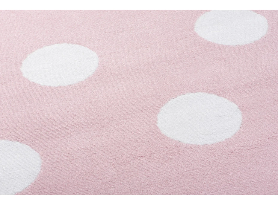Detský koberec PASTEL bodkami - ružový - 140x200 cm