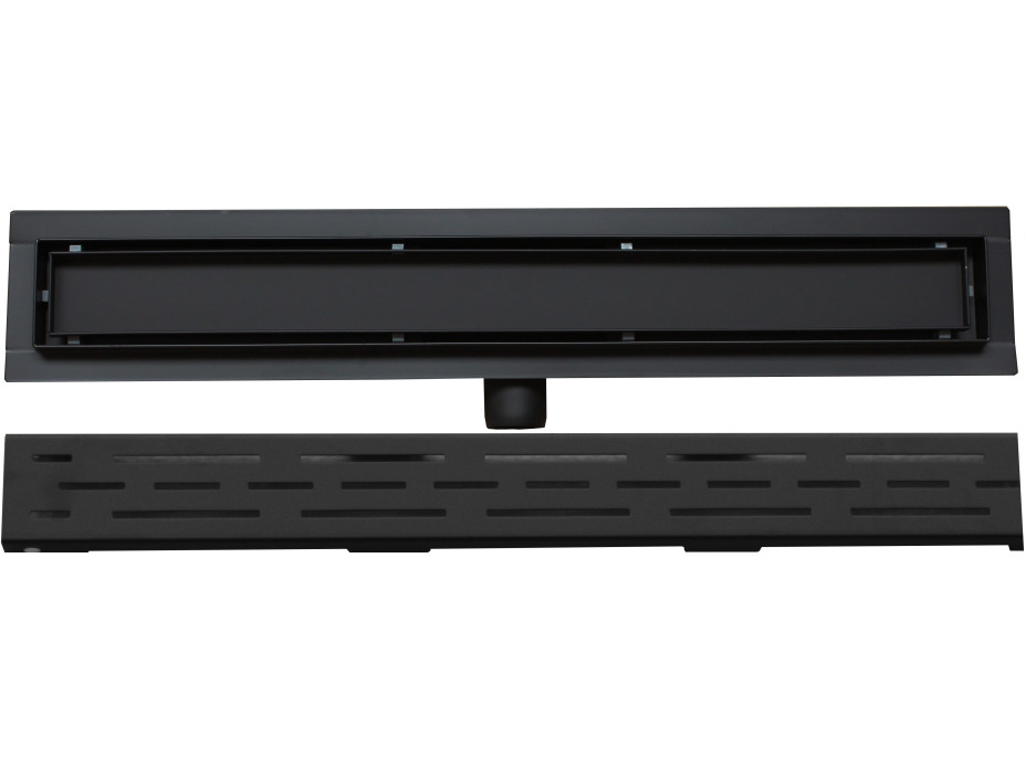 Odtokový sprchovací žľab LINUS BLACK - čierny
