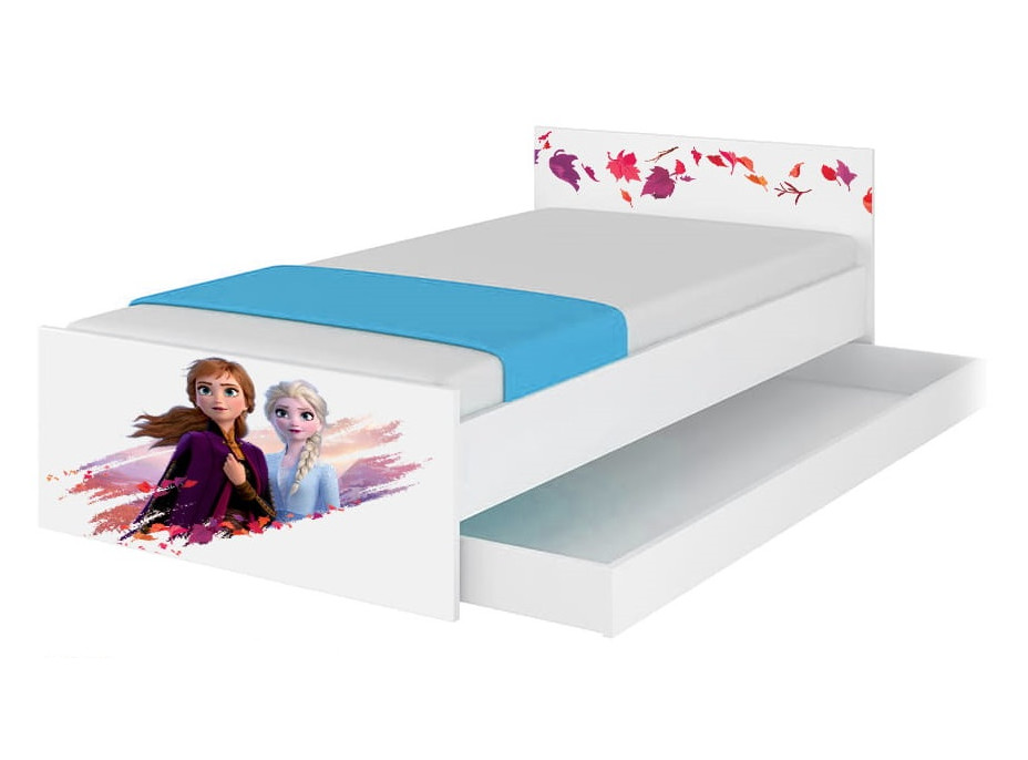 Detská posteľ MAX bez šuplíku Disney - FROZEN 2 160x80 cm - Elsa a Anna