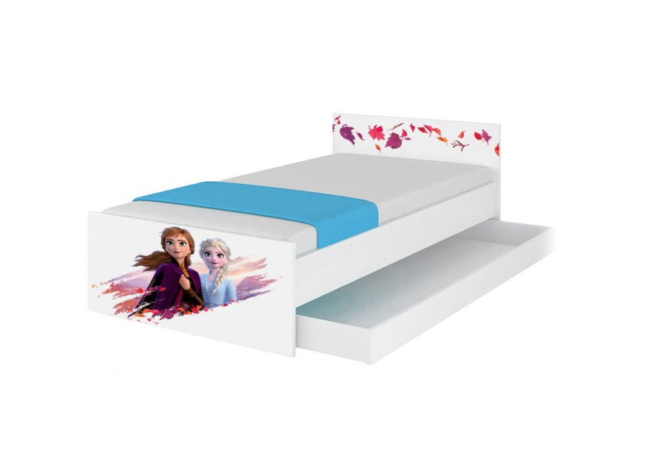 Detská posteľ MAX so zásuvkou Disney - FROZEN 2 160x80 cm - Elsa a Anna