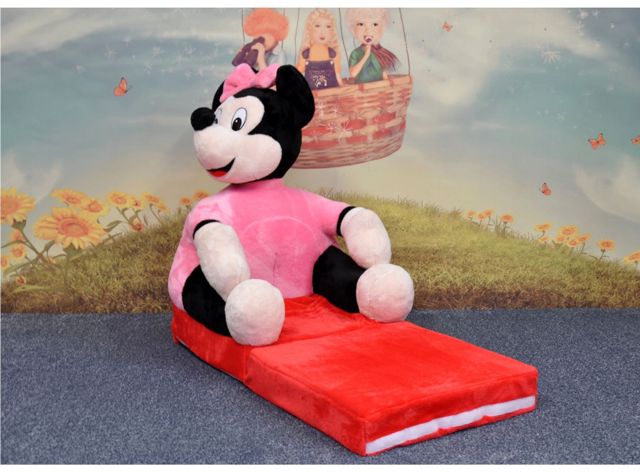 Detské plyšové rozkladacie kresielko MINNIE 3