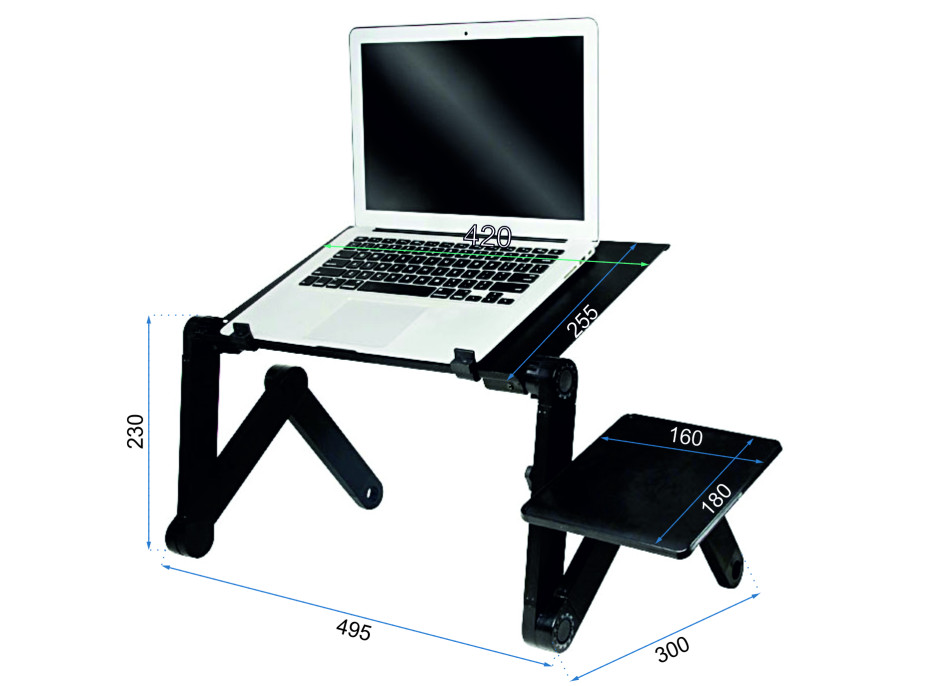 Skladací stolík pod notebook 4-47 cm