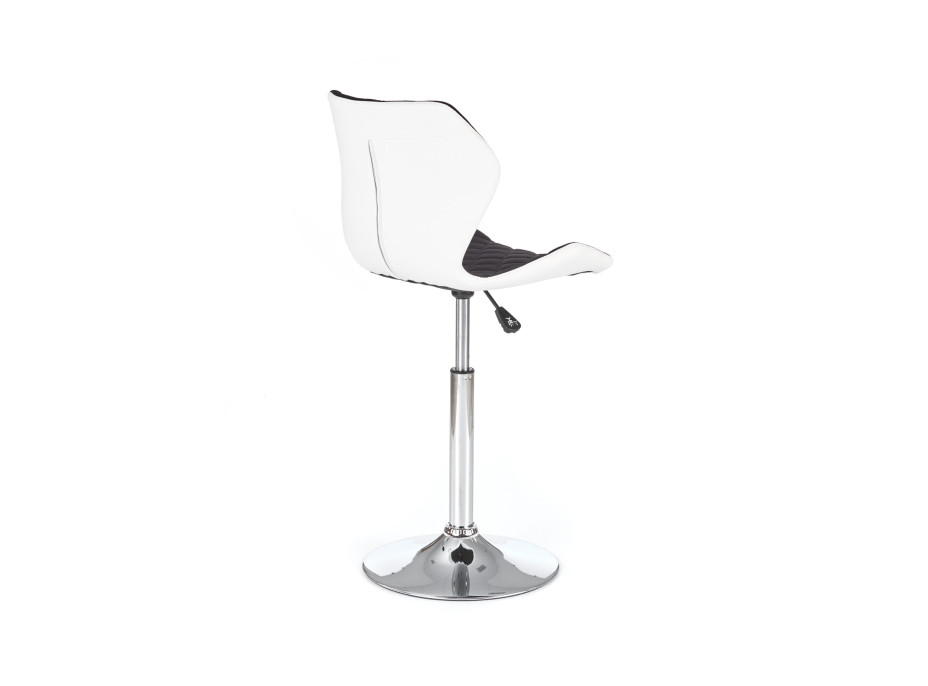 Barová stolička MATRIX - bielo / čierna - výškovo nastaviteľná