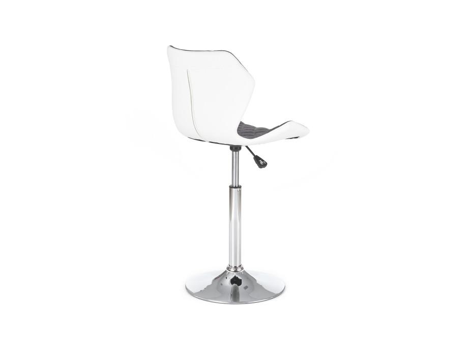 SKLADOM: Barová stolička MATRIX - bielo / šedá - výškovo nastaviteľná