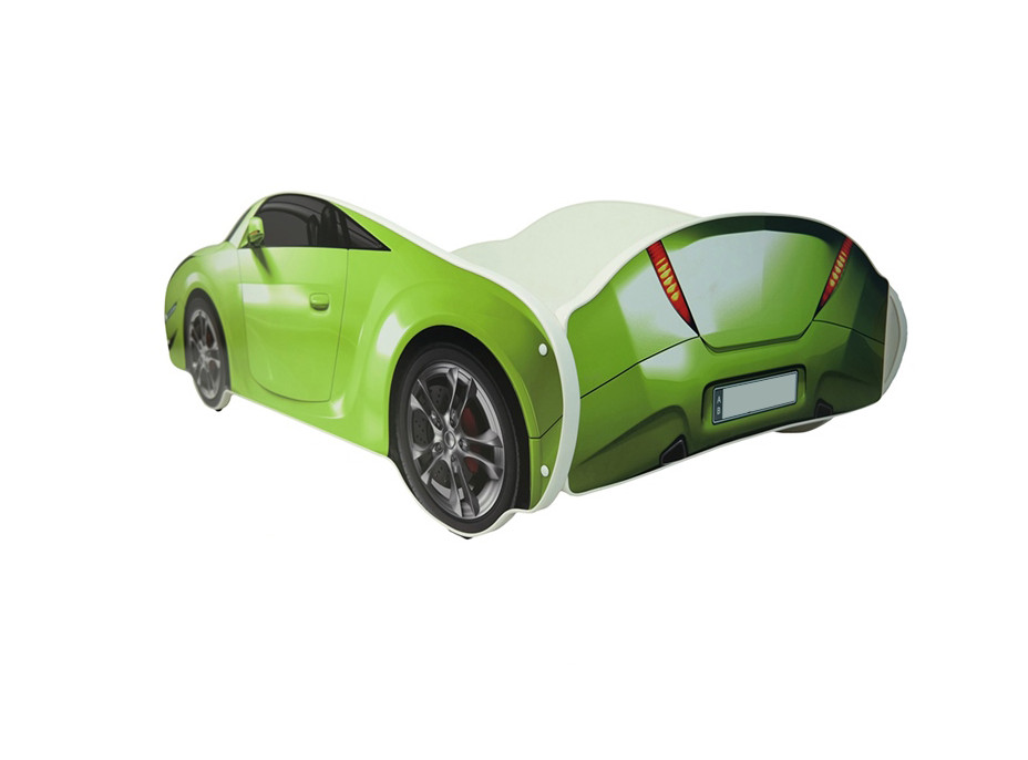 Detská autoposteľ S-CAR 140x70 cm - zelená