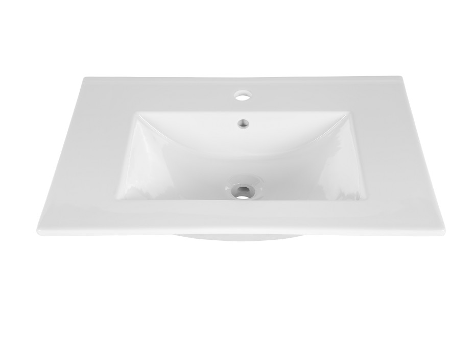 Kúpeľňová závesná skrinka pod umývadlo HAVANA biela 80 cm s LED osvetlením