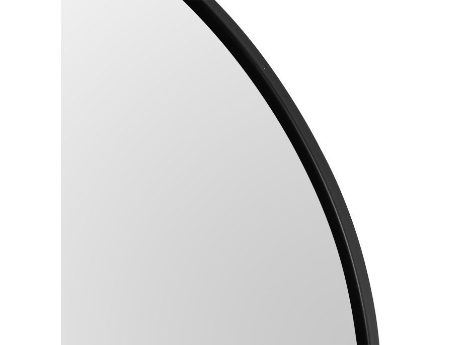 Okrúhle zrkadlo LOFT 60 cm - s tenkým čiernym rámom