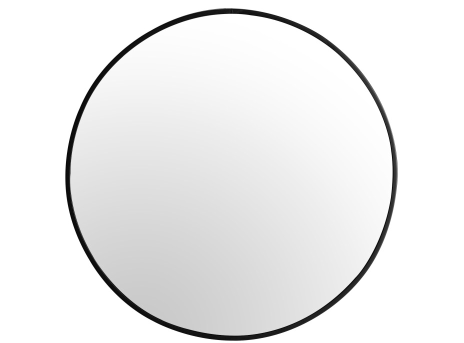 Okrúhle zrkadlo LOFT 70 cm - s tenkým čiernym rámom