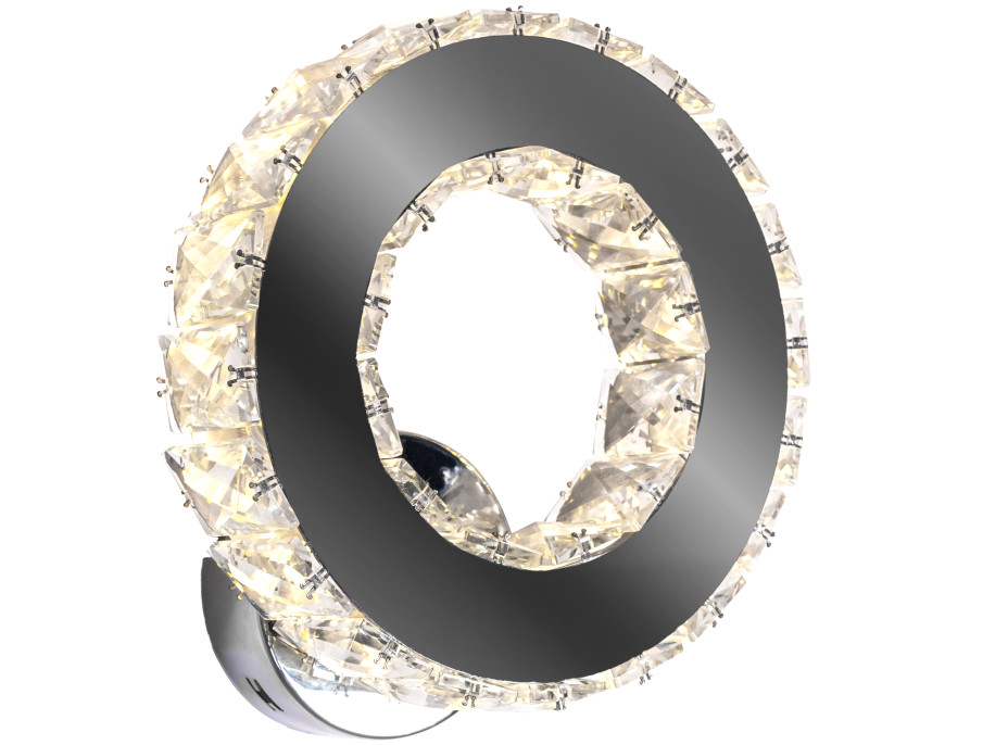 Nástenné LED krištáľové svietidlo PLATON circle - 20 / 10W