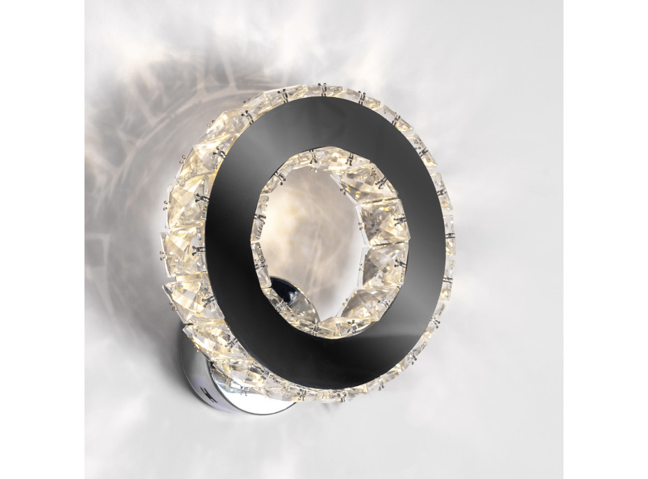 Nástenné LED krištáľové svietidlo PLATON circle - 20 / 10W