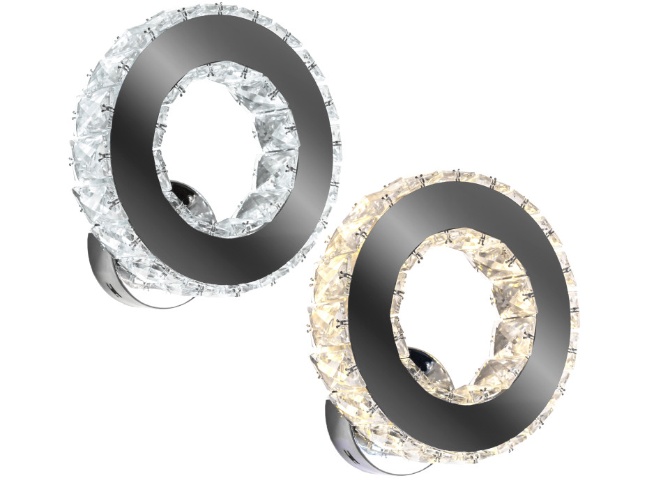 Nástenné LED krištáľové svietidlo PLATON circle - 20 / 10W