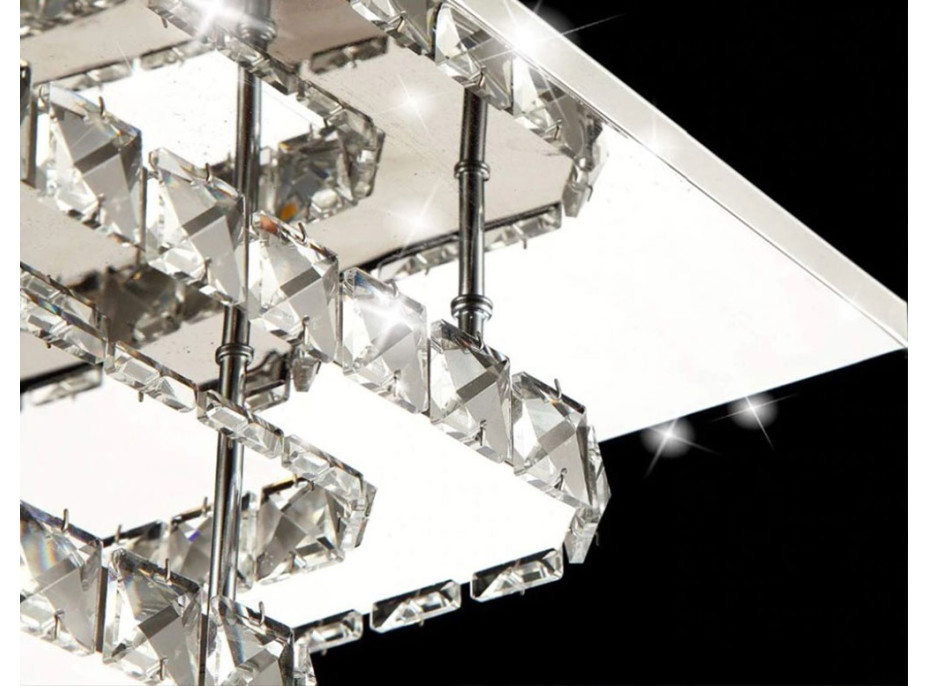 Stropné LED krištáľové svietidlo PLATON double square - 24W