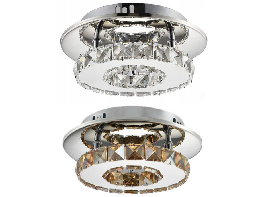 Stropné LED krištáľové svietidlo PLATON single circle - 8W