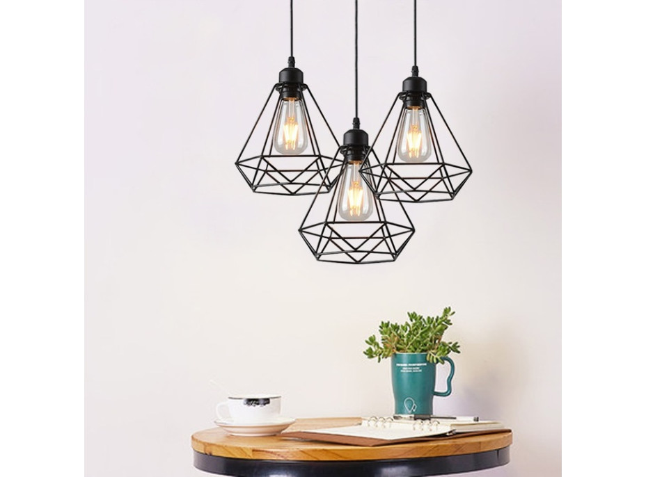 Stropné svietidlo DIAMONDS - čierne