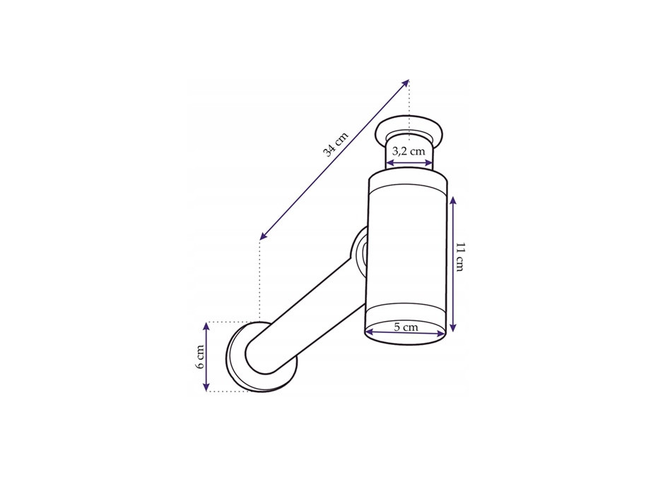 Sifón s click/clack zátkou MAXMAX Rea chrómový - univerzálny