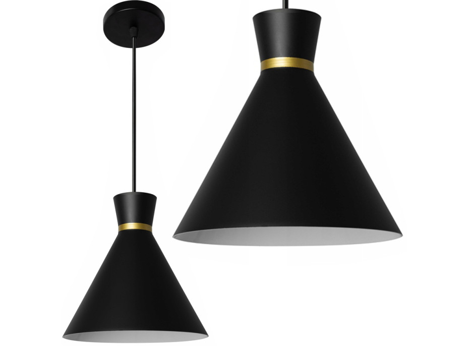 Stropné svietidlo KONA typ A - čiernej matnej