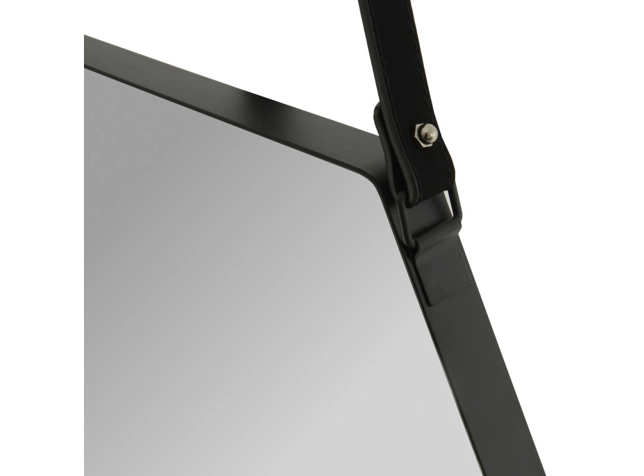 Šesťuholníkové zrkadlo LOFT HEXAGON 47 cm - s tenkým čiernym rámom