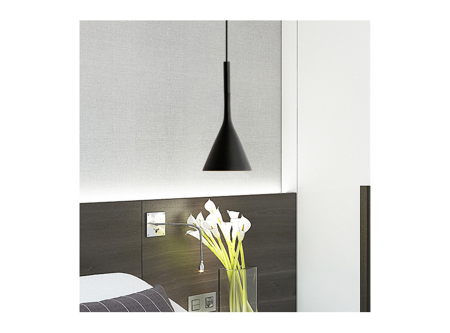 Stropné svietidlo FLAT typ A - 25 cm - čiernej matnej